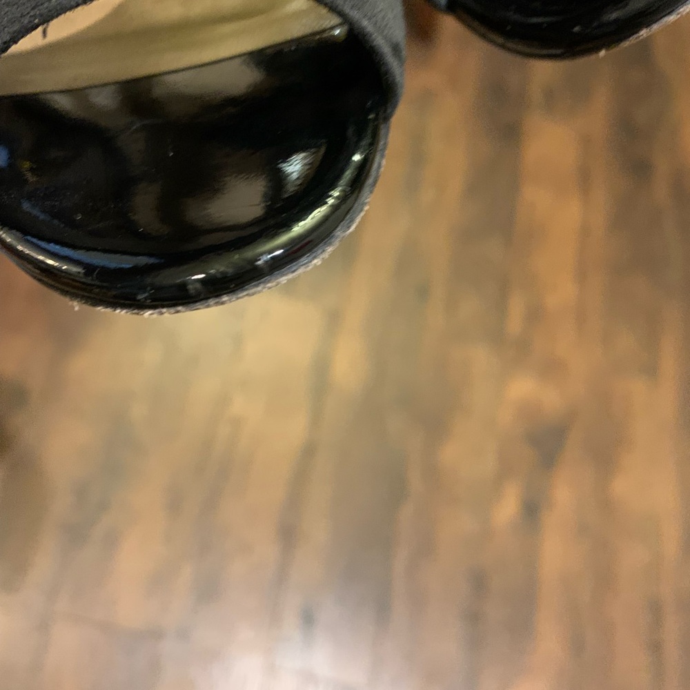 Kate Spade Black Suede  Open Toe Heels - Picture 12 of 12